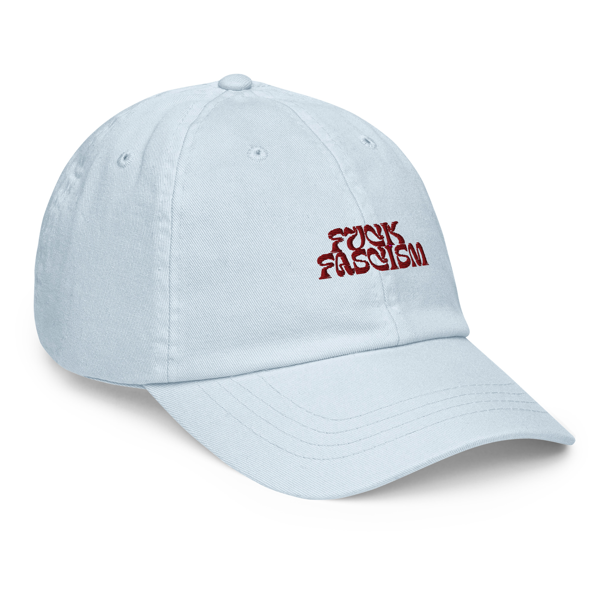 Fuck Fascism Blue Pastel baseball hat - Image 6