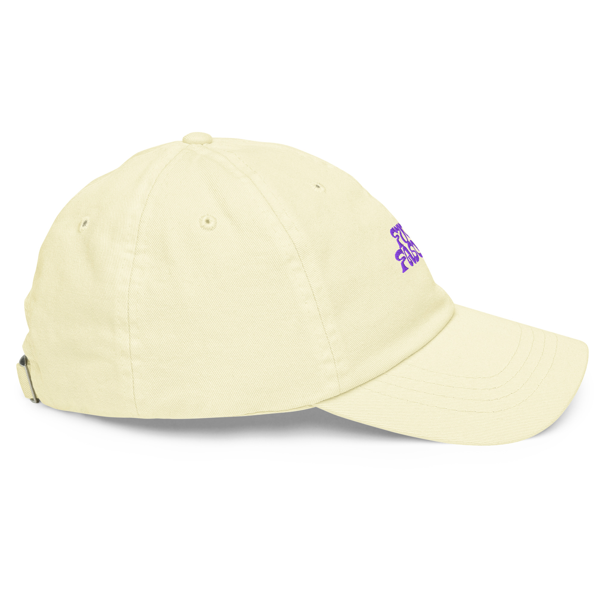 Fuck Fascism Lemon Yellow Pastel baseball hat - Image 5