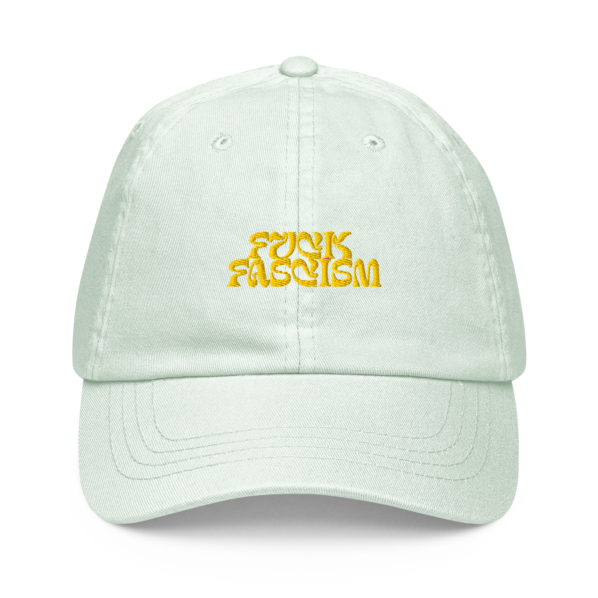 Fuck Fascism Green Pastel baseball hat
