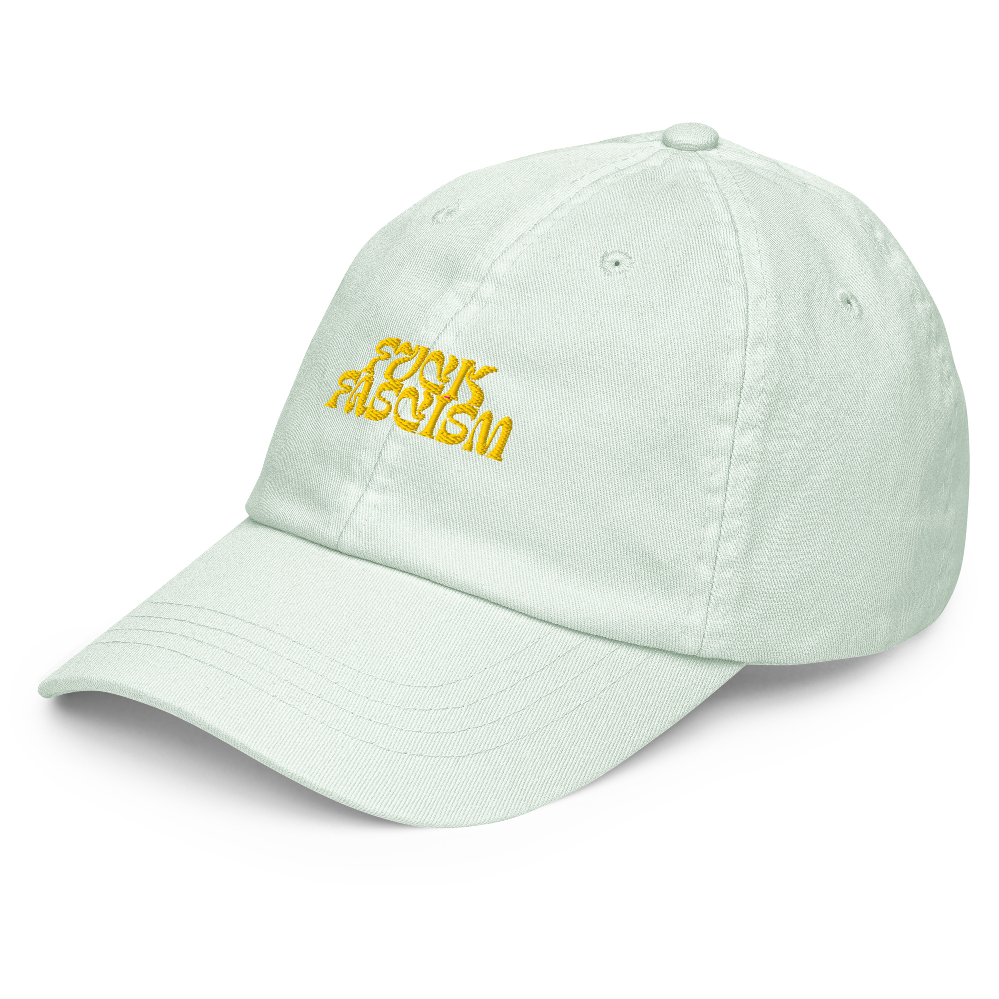 Fuck Fascism Green Pastel baseball hat - Image 4