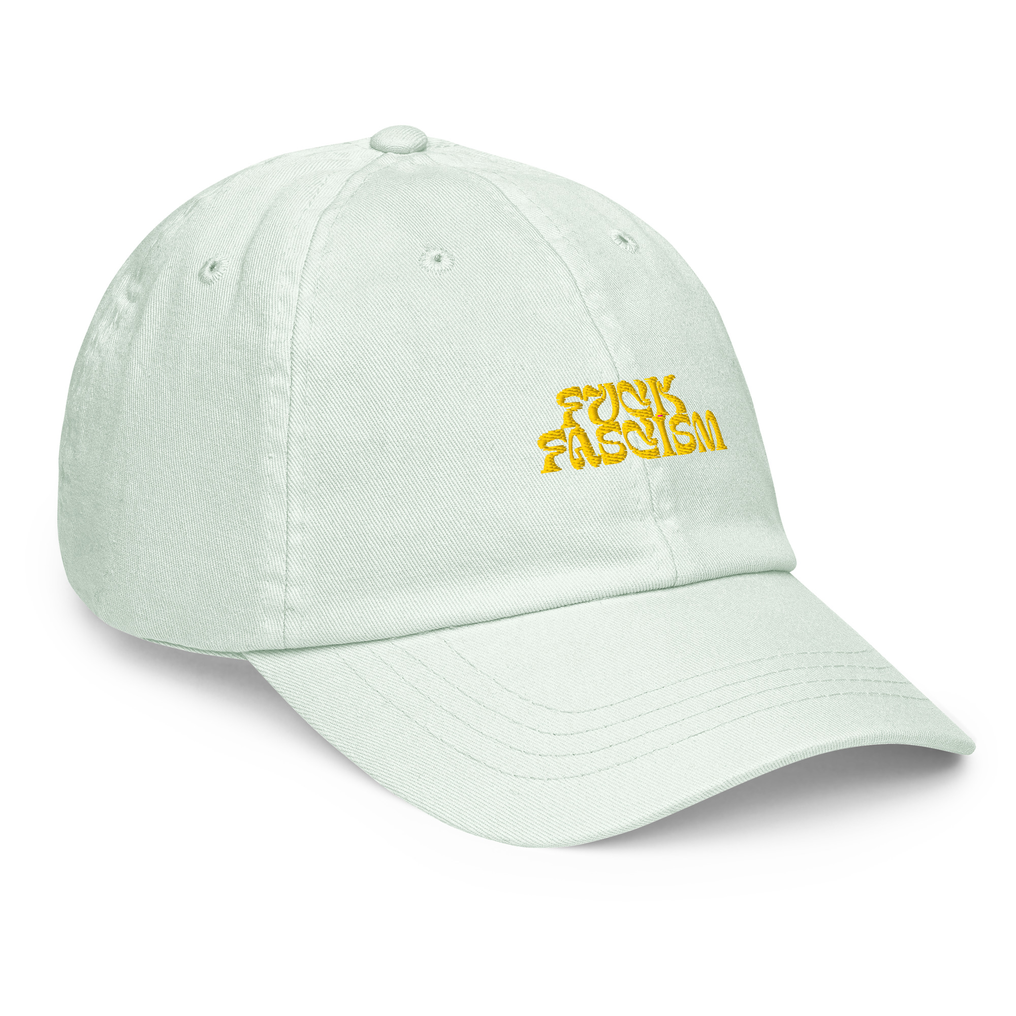 Fuck Fascism Green Pastel baseball hat - Image 6